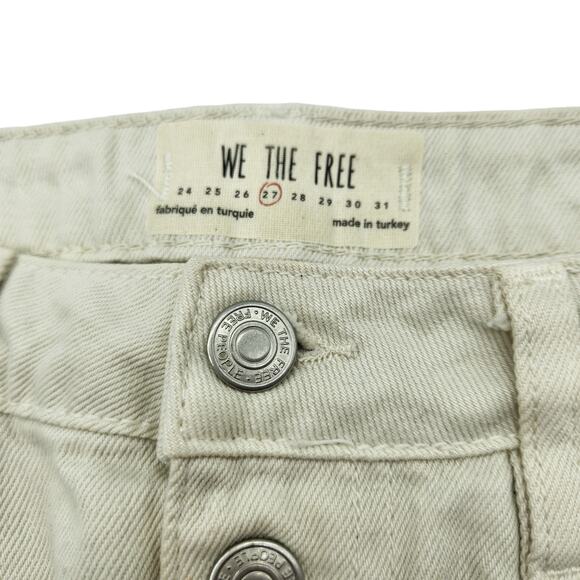 We the Free Distressed Denim Mini Skirt Cream Size 27 Size 4 - Picture 5 of 6